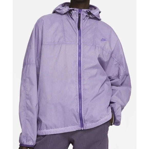 Nike DM6506 579 Women's Sz XL Purple Repel Tech Pack Packable Hooded Jacket $175 - Picture 1 of 12